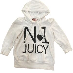 Juicy couture white puffed sleeve sweatshirt small